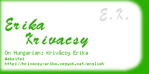 erika krivacsy business card